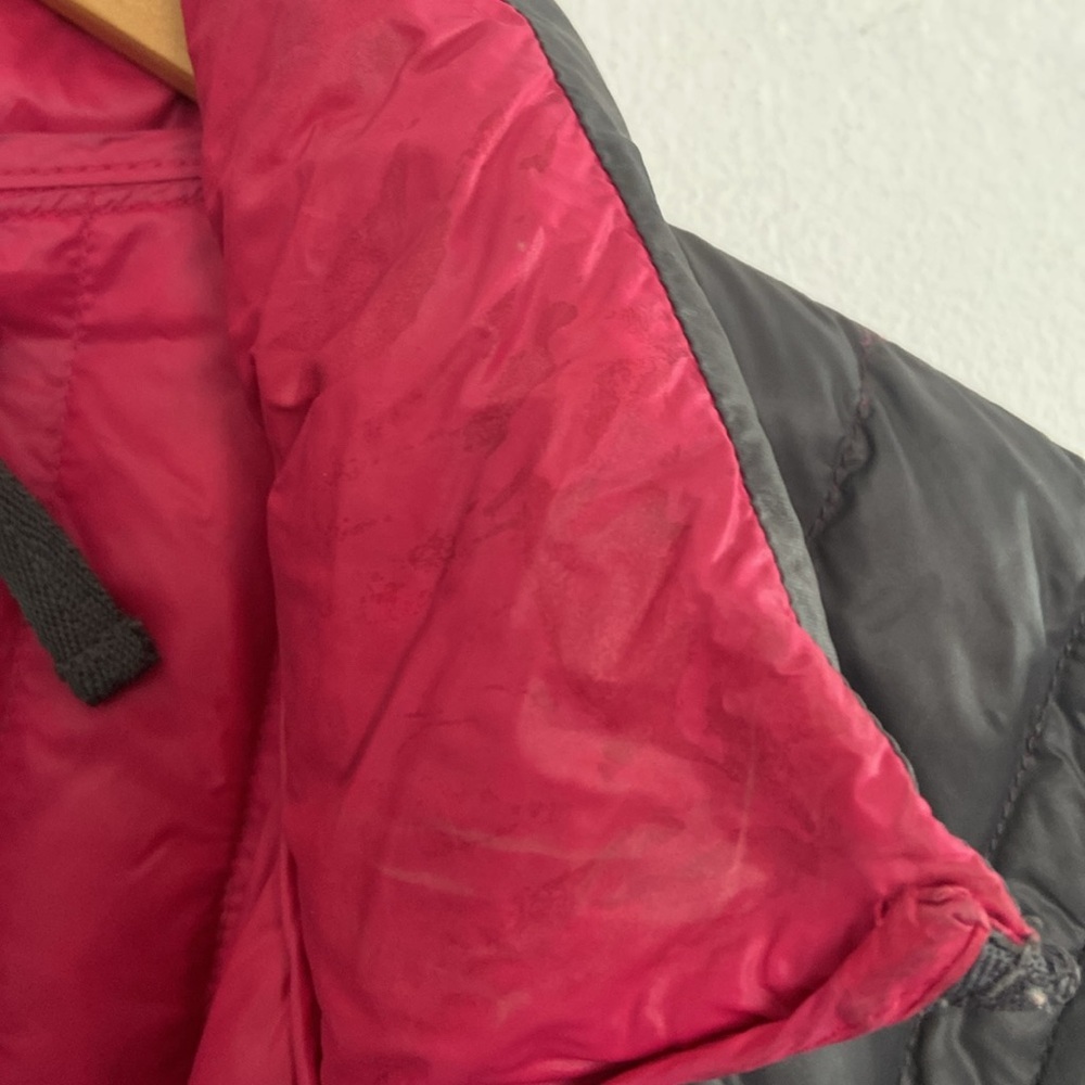 Bernardo XS grey + pink packable goose down puffer coat with bag - Picture 7 of 8